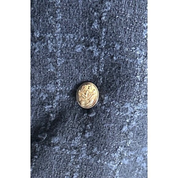 NWT Lauren Conrad Navy Peacoat Seaborne Gold Sailor Buttons Short Length XXL - Picture 7 of 10